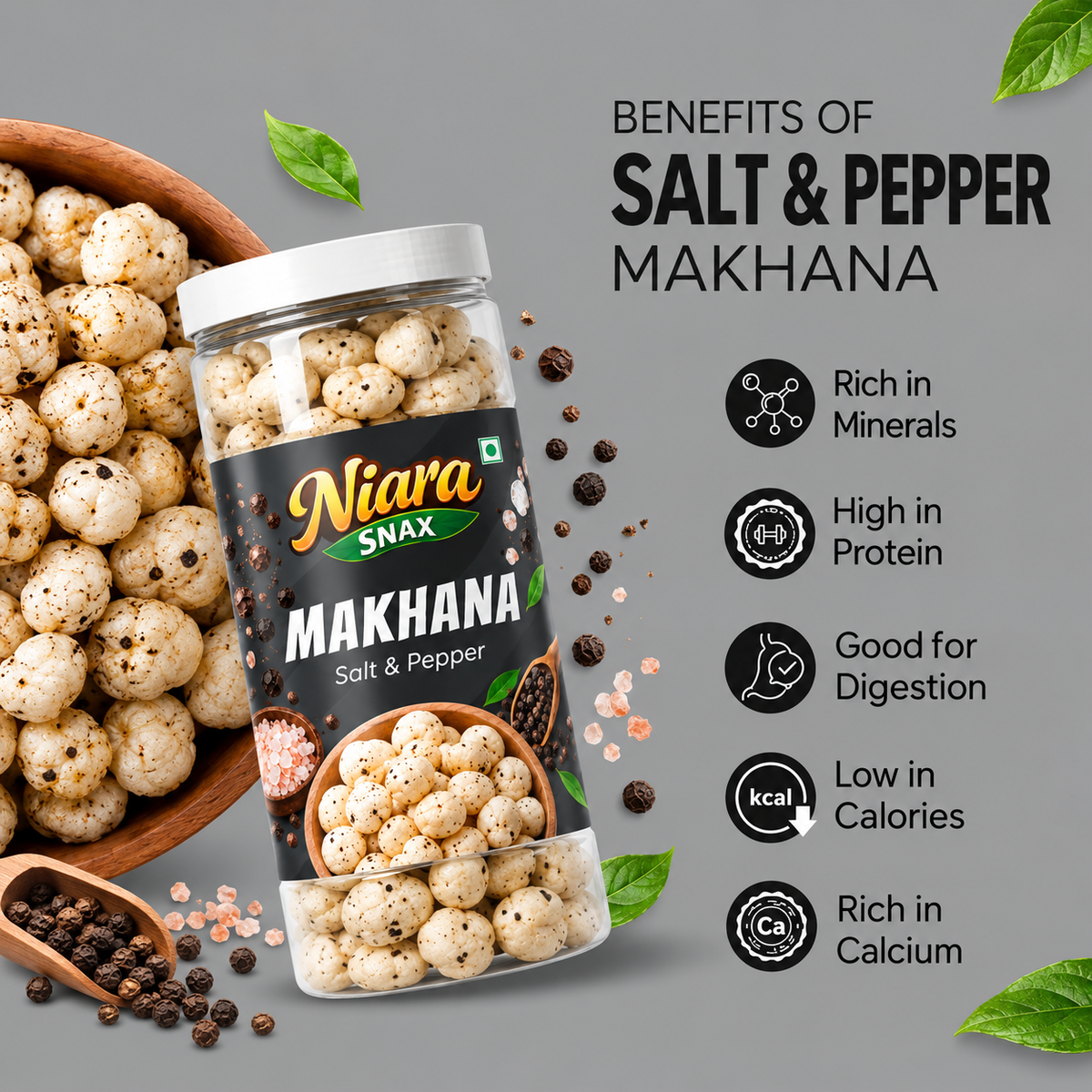 Salt & Pepper (Fox Nuts) | Roasted Healthy Snack